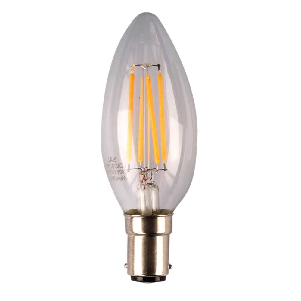 4W Candle B15 Clear Dimmable 5000k SAL