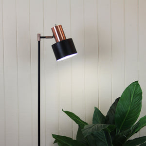 Ari Single Floor Lamp Black / Copper