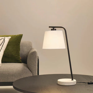 1395 Checo Terrazzo Desk Lamp with White Shade