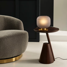 Load image into Gallery viewer, 1392 Leone Desk Lamp Brass/Smoked Glass Shade