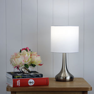 Lola Touch Lamp Brushed Chrome