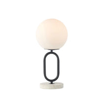 Load image into Gallery viewer, 1389 Margot Terrazzo Desk Lamp Black/Frosted Ball Shade