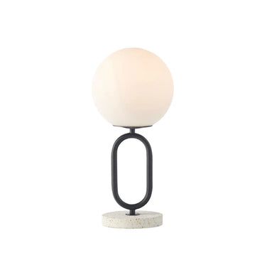 1389 Margot Terrazzo Desk Lamp Black/Frosted Ball Shade