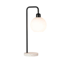 Load image into Gallery viewer, 1365 Noomi Terrazzo Desk Lamp Black and Frosted Glass