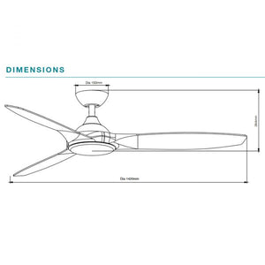 Newport DC Ceiling Fan 1420mm Old Bronze/Walnut