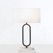 Load image into Gallery viewer, 1366 Soho Terrazzo Table Lamp Black with White Marble