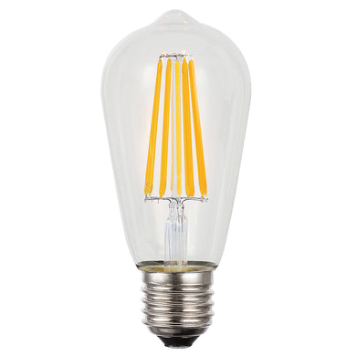 8W E27 LED Dimmable ST64 Filament 4000k Lusion