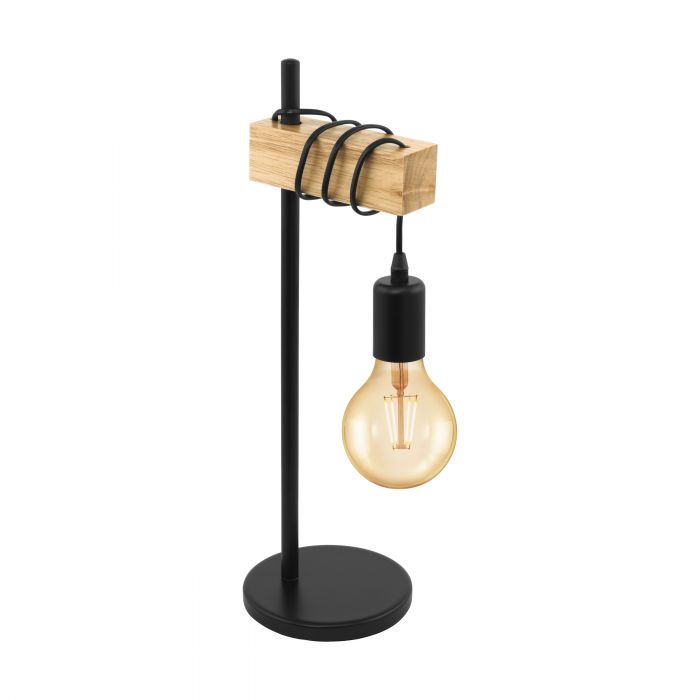 Townshend Table Lamp Black/Timber