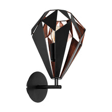 Load image into Gallery viewer, Carlton Wall Light Black/Copper