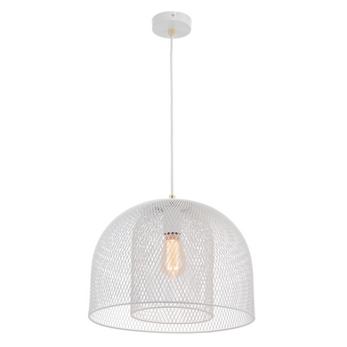 Milford Double-Layered Wire Mesh Pendant - White