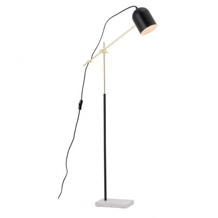 Swing arm store floor lamp black