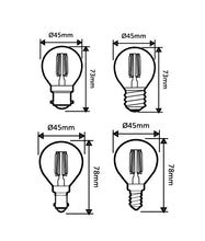 Load image into Gallery viewer, CF36DIM G45 E14 4W 2700k Fancy Round Filament Dimmable CLA