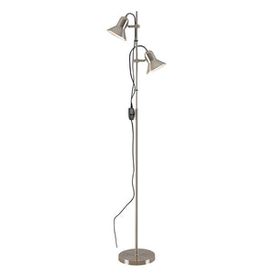 Corelli 2 Light Floor Lamp Nickel