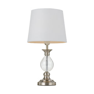Crest Table Lamp Nickel / White