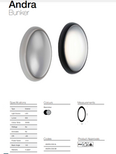 Load image into Gallery viewer, Andra Ex Wall Light Sil Poly 8W Led 40