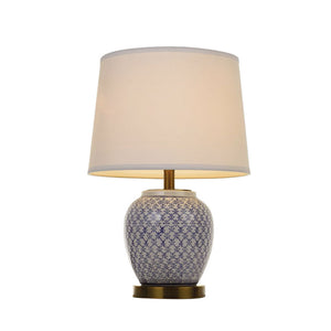 Chong Table Lamp Gold / Blue / White