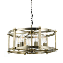 Load image into Gallery viewer, Finley 60 6Lt Pendant Antique Brass
