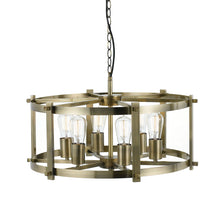 Load image into Gallery viewer, Finley 60 6Lt Pendant Antique Brass