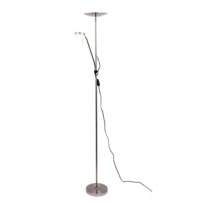 Georgia Mother & Child LED Floor Lamp Brushed Chrome