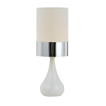 Load image into Gallery viewer, Akira Table Lamp White &amp; Chrome