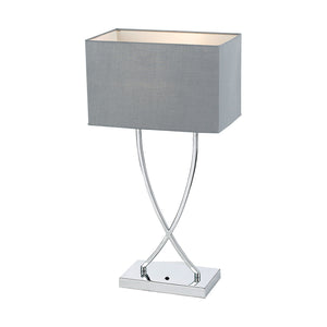 Jasmine Table Lamp Chrome / Grey