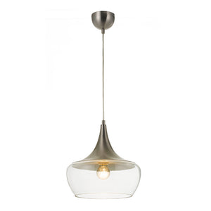 Landy Pendant Nickel and Clear Glass