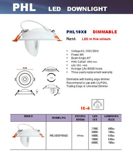 PHL10X8 LED NEST 360 Deg CCT Downlight