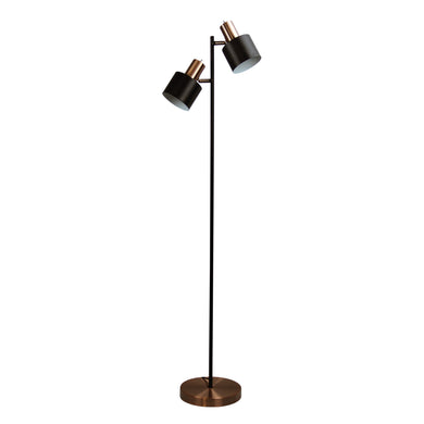 Ari Twin Floor Lamp Black / Copper