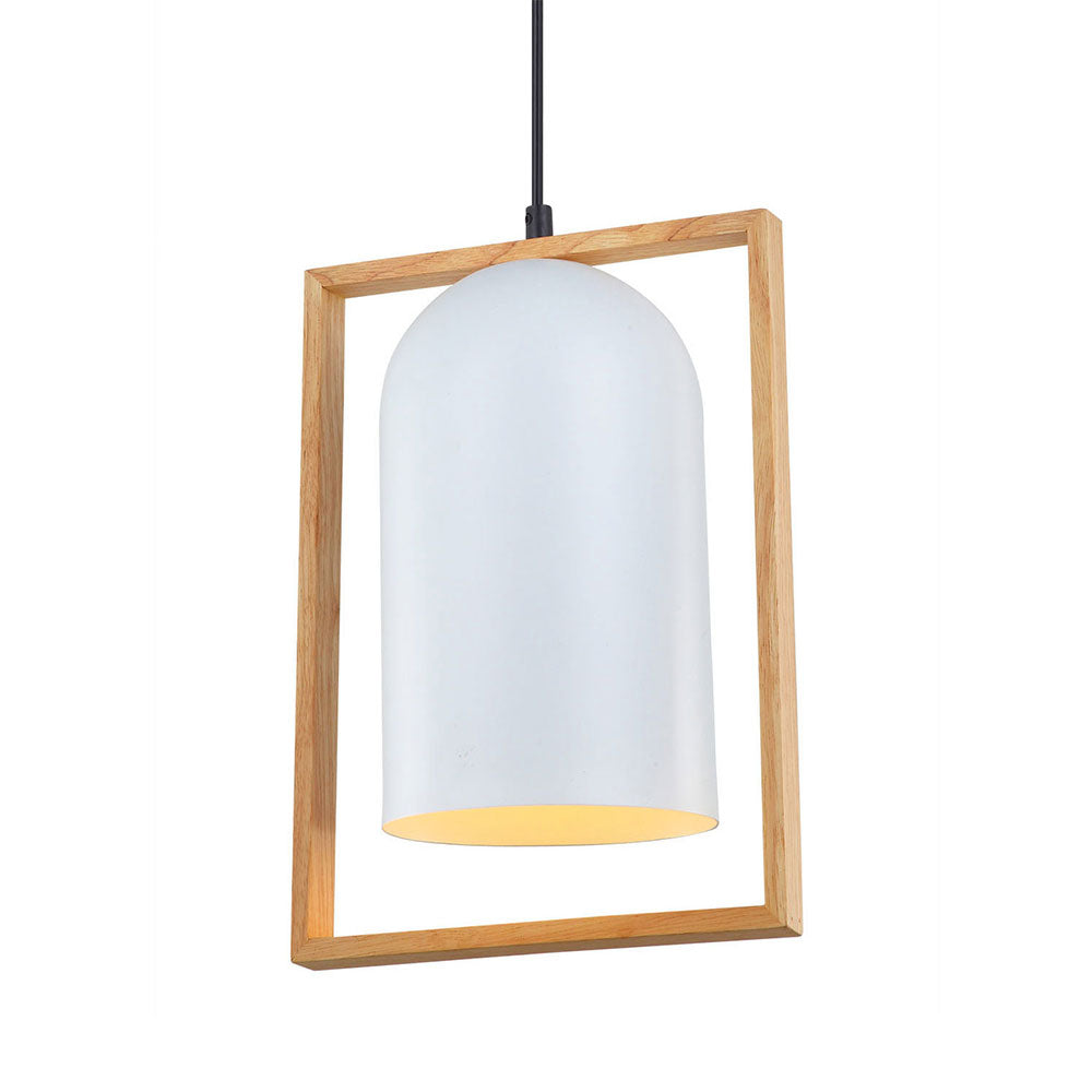 Swing1 Pendant White and Timber
