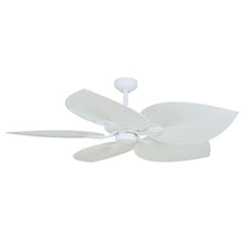 Load image into Gallery viewer, Tropicana AC 54&quot; White Motor with Palm White Blades Wall Control No Light