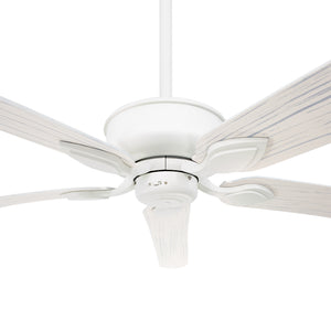 Tropicana 5 Blade AC 72" White Motor with White Washed Curved Blades Wall Control No Light