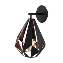 Load image into Gallery viewer, Carlton Wall Light Black/Copper
