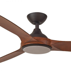 Newport DC Ceiling Fan LED Light 1420mm Bronze/Walnut