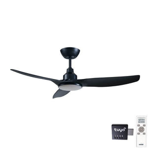 Skyfan 3 Blade DC 48" Black with Remote and CCT LED Light