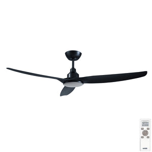 Skyfan 3 Blade DC 60" Black with Remote and CCT LED Light