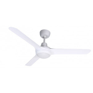 Spyda 3 Blade AC 50" White with Wall Control and CCT LED Light