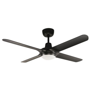 Spyda 4 Blade AC 50" Black with Wall Control and CCT LED Light